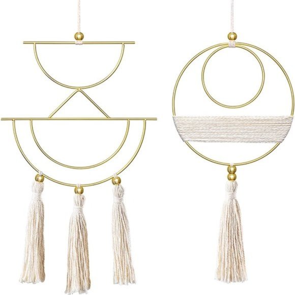 Urban Outfitters 2Pcs Small Boho Ornament with Gold Metal Ring